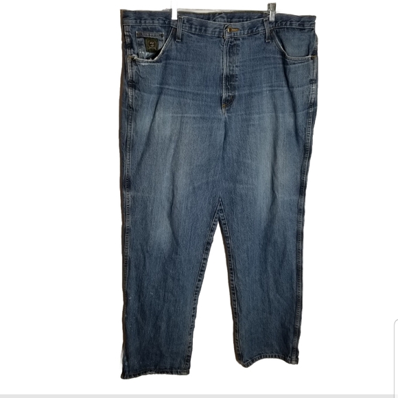 Cinch Jeans Men's 44X34 Blue Straight Leg Medium Wash Blue Denim Work Jeans - Picture 1 of 12